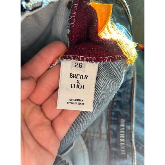 Breyer & Eliot reworked vintage levi jeans boho bell bottom one of a kind sz 26 - Picture 7 of 9